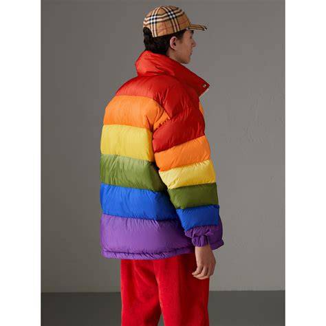 burberry rainbow puffer jacket|vintage Burberry puffer jacket.